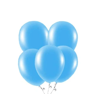 Image of Baby Blue Latex Balloons 23cm / 9 in Pack of 20