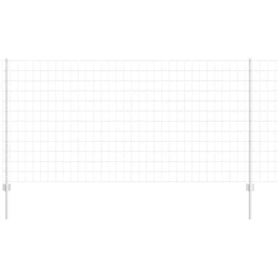 Image of vidaXL Euro Fence with 22 U Posts Silver 1,2x25 m Steel