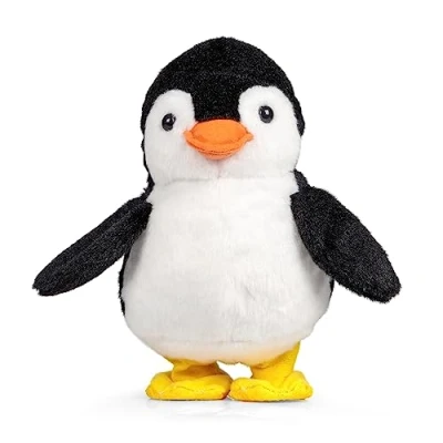 Image of Tobar 28772 Dancing Penguin Soft Toy White and Black