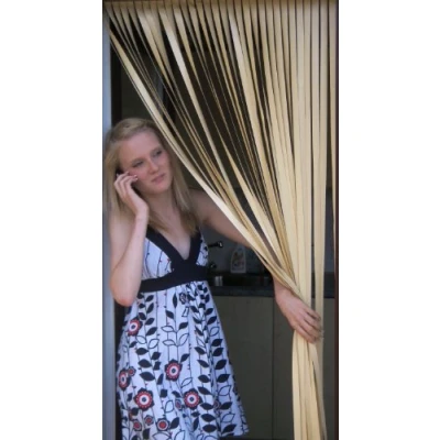Image of Heavy Duty Plastic Bug Blind,Fly Blind,Strip Blind, Door Blind ALL CREAM (90cm wide)