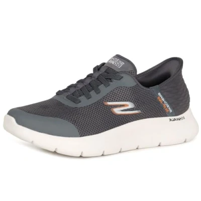 Image of Skechers Men&#039;s Free Slip ins GO Walk Flex Hands UP Sneaker, Gray, 10.5 UK