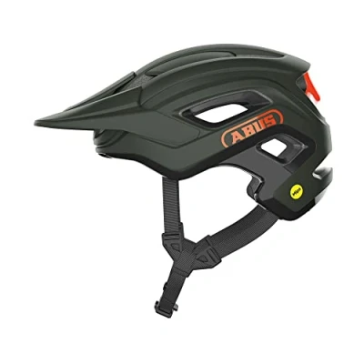 Image of ABUS MTB helmet CliffHanger MIPS bike for demanding trails with impact protection &amp; large ventilation openings men and women dark green, size L