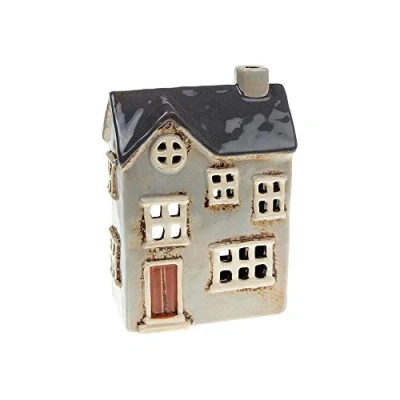 Image of Village Pottery Joe Davies Country House Tealight Holder Pale Grey JD310762