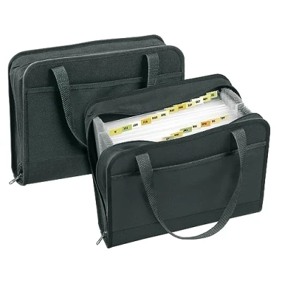 Image of VELOFLEX 4446880 Office Expanding File Folder DIN A4 Approximately 500 Sheets Capacity 24 Compartments Black