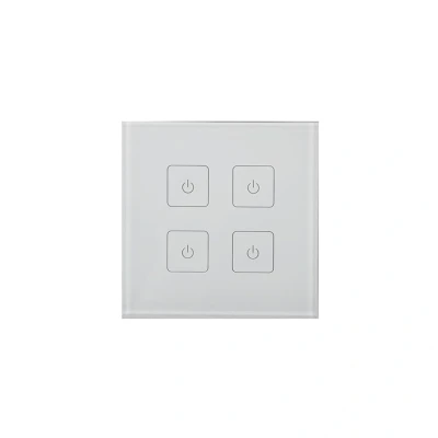 Image of Wall Mount Touch Switch 4 Channel (Mains Powered) Kosnic