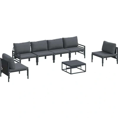 Image of Vidaxl Garden Sofa Set 7 pcs Anthracite Steel