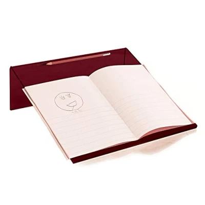 Image of Red Acrylic Ergonomic Writing Slope, Fully Transparent, Extra Wide for Better Posture, 20 Degree Angle, Anti Slip with Pen Holder Educational &amp; SEN Resource by Playlearn