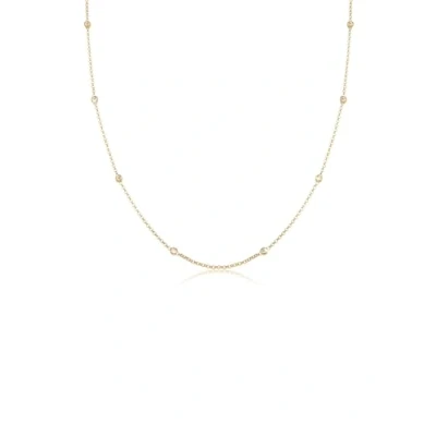 Image of Elli Necklace Filigree with Crystals in 925 Sterling Silver Gold Plated