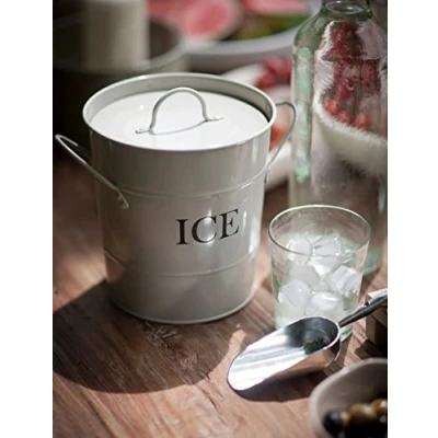 Image of Garden Trading Ice Bucket Crafted in Powder Coated Steel H21.5 X Diameter 20cm
