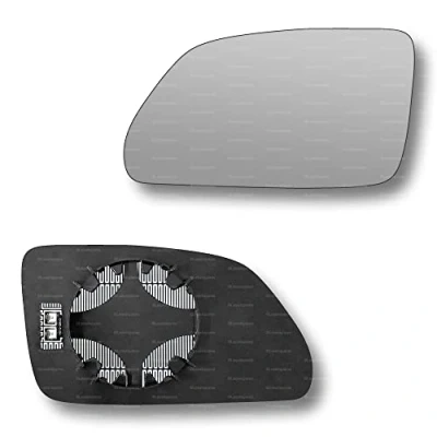 Image of Less4spares Replacement Wing Mirror Glass Left Compatible with VW Polo 2005 2009 CLIP ON Passnager Near Side N/S Heated Convex