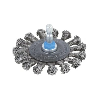 Image of wolfcraft Steel Wire Wheel Brush, Ø 75 mm, twisted I 2119000