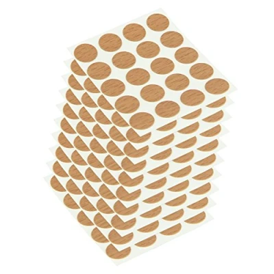 Image of Emuca Cover Adhesive Screw Covers, Beech, Ø13mm (0,5 inch), Set of 200