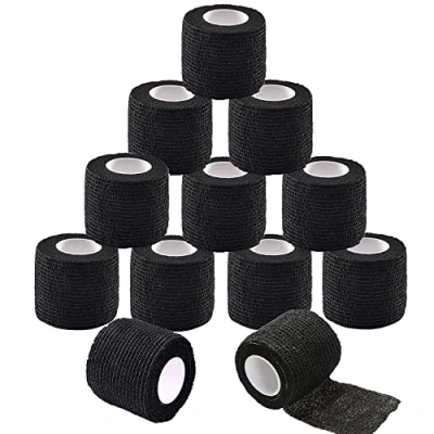 Image of Tattoo Grip Cover Wrap TONBAO 12pcs 2&quot;x 5 Yards Tape Wrap, Elastic Bandage for Machine Tube Accessories, Sports Tape…