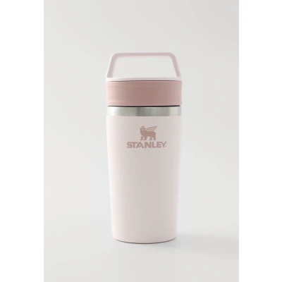 Image of Stanley Cafe To Go Travel Mug 0.35L Keeps 4 Hours Hot 5 Cold Stainless Steel Thermal Dishwasher Safe Easy Carry Handle Insulated Coffee Cup Rose Quartz