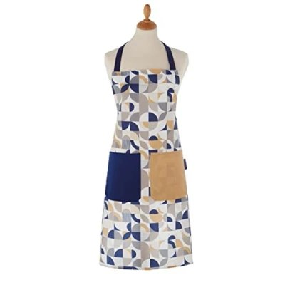 Image of Cooksmart British Designed Kitchen Aprons For Women 100% Cotton Apron With Pockets Modern Cooking Types Of Kitchens
