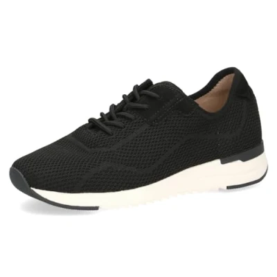 Image of CAPRICE Women&#039;s 9 23799 43 Sneaker, Black Knit, 4 UK