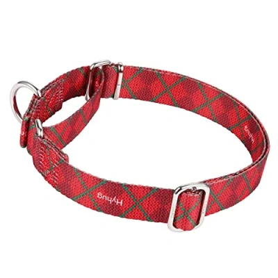 Image of Hyhug Design, Choking (Martingale) Training Dog Collar to Prevent Escape. Comfortable and Adjustable, Strong, Hard wearing, Durable (Large, Red Sweater)