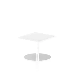 Image of Italia 600mm Poseur Square Table White Top 475mm High Leg