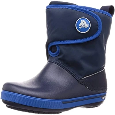 Image of Crocs Unisex Kids Crocband Ii.5 Gust Snow Boots, Blue Navy Bright Cobalt, 1 UK