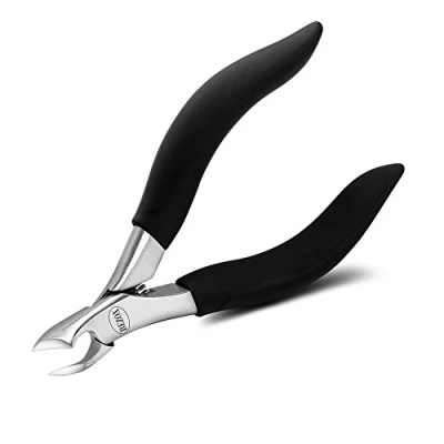 Image of BEZOX Toe Nail Clippers for Thick or Ingrown Nails Heavy Duty Stainless Steel Soft Grip Cutters Olecranon Short
