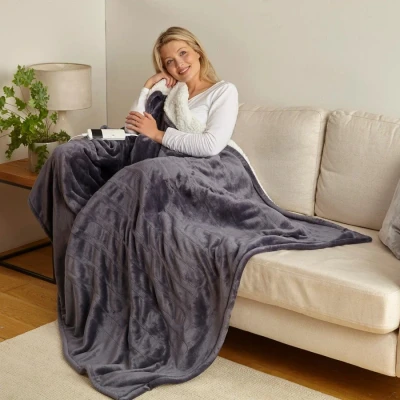 Image of Ribbon Heated Overblanket Grey One Size