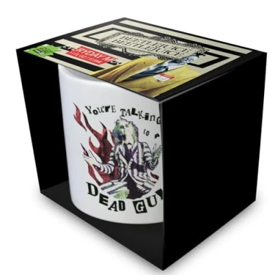 Image of Pyramid International Beetlejuice (You&#039;re Talking to The Dead Guy) White Pod Mug, 11oz/325ML Memorable Quote Mug Perfect for Dedicated Fans