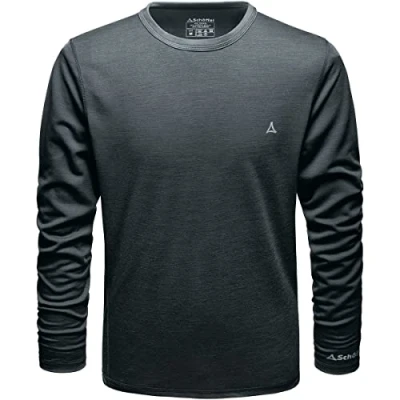 Image of Schöffel Merino Sport Shirt 1/1 Arm Men&#039;s Longsleeve, Pirate Black, Large
