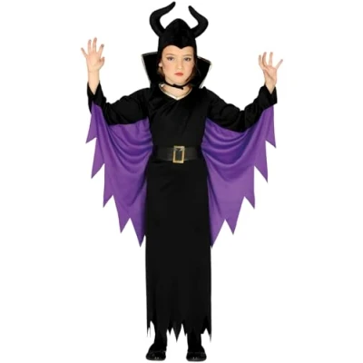 Image of FIESTAS GUIRCA Wicked Evil Dark Fairy Fancy Dress Costume Girls 5 6 Years