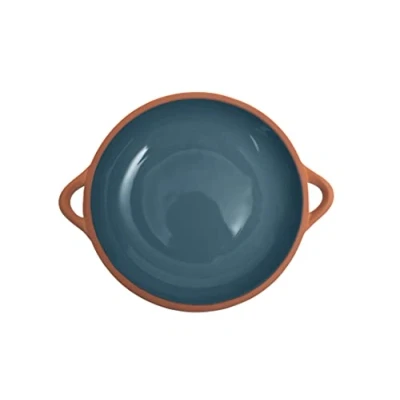 Image of Dexam Sintra Large Glazed Terracotta Tapas Dish Ink Blue
