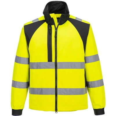 Image of Portwest WX2 Eco Hi Vis Work Jacket Yellow/Black 4XL
