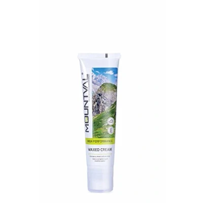 Image of Mountval Waxed Cream, Nourishing And Waterproofing Cream For Leather Trekking Shoes, With Sponge Applicator (Transparent)