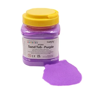 Image of Craftplay Coloured Sand Art 1 KG Tub Free Flowing Purple