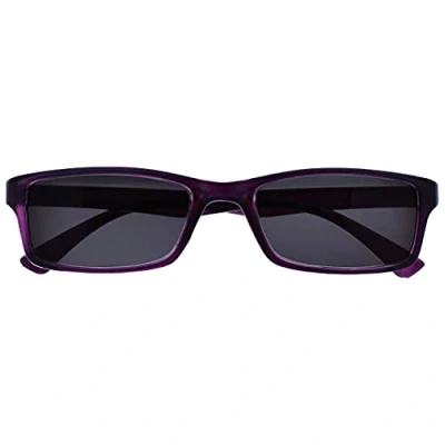 Image of OPULIZE Purple Reading Sunglasses UV400 Designer Style Mens Womens S92 5 +2.00