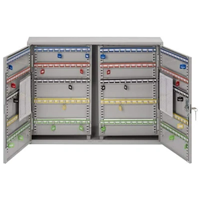Image of Burg Wachter KC200HL Sterling Heavy Duty Double Door Key Cabinets, Grey,200 Hooks
