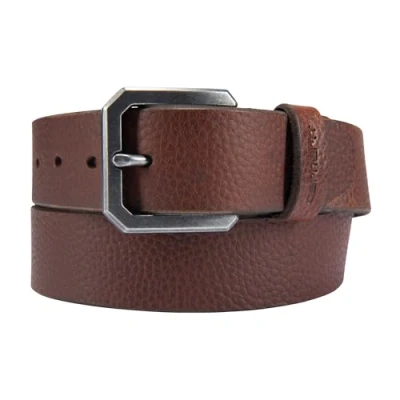 Image of Carhartt Men&#039;s Rugged Saddle Classic Belts, Durable Full Grain Leather, Red Brown, 32