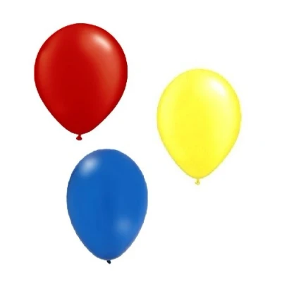 Image of Toyland 30 COLOMBIA EUROS &amp; WORLD CUP BALLOONS BLUE, YELLOW RED 12&quot; LATEX