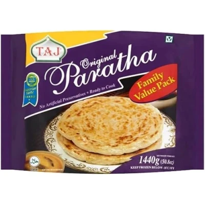 Image of veenas Taj Paratha Family Pack Frozen 20 Pieces South Asian Flatbread Indian Origin 1440G
