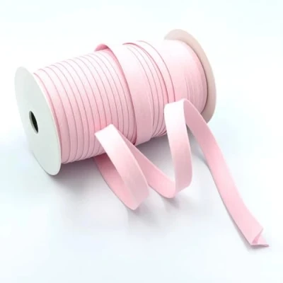 Image of Craft Cult 12mm Plain Double Fold Bias Binding Tape 25 Metre Roll (21 Pale Pink)