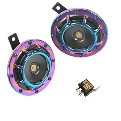 Image of YIYIDA Car Horn kit, 12V 135dB Alloy Steel Universal Fit High/Low Tones Vehicle for Cars, Trucks, Vans, Motorcycles, Boats, SUVs