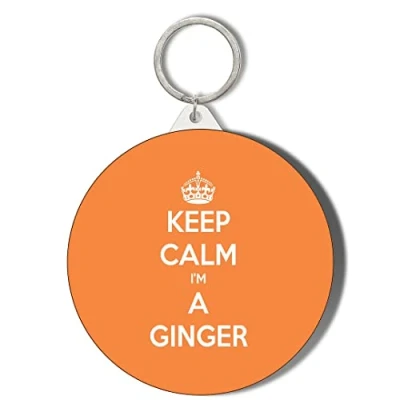 Image of Gift Insanity KEEP CALM I&#039;M A GINGER LARGE 58mm ROUND KEYRING