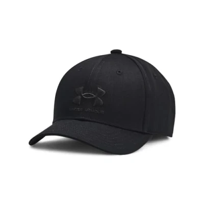 Image of Under Armour Boys Branded Lockup Adjustable Cap Hat Triple Black Junior