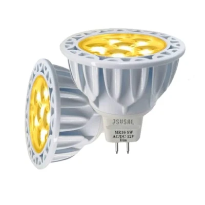 Image of JSVSAL (2 Pack Dimmable MR16 LED Light Bulb 5W Replace 50W Halogen Equivalent,2700K Warm White, AC/DC12 Volt,GU5.3 Bi Pin Base,40 Degree Spot Lighting for Indoor/Outdoor Landscape Track Bulbs