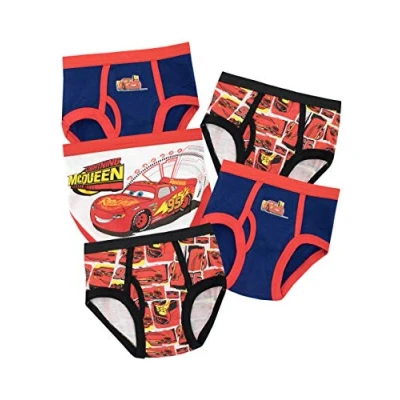Image of Disney Boys Cars Briefs Pack of 5 Multicoloured Age 6 to 7 Years
