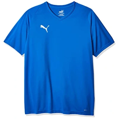 Image of PUMA Men&#039;s Liga Jersey Core T Shirt, Electric Blue, Lemon White, S