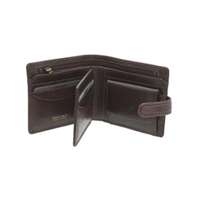 Image of VISCONTI Tuscany Collection Arezzo Leather Wallet with RFID Protection TSC42 Brown