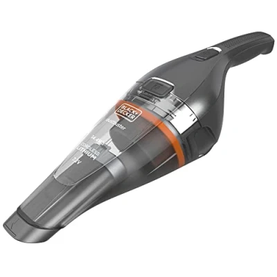 Image of Black+Decker NVC220WC QW NVC220WC, Handheld Vacuum Cleaner Cordless 15.5 Airwatt, 385 ml Bowl Capacity, Charging Station, Metallic Grey