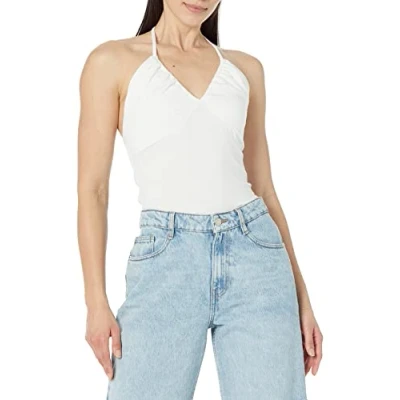 Image of The Drop Women&#039;s Eshika Essential Halter Tank, White, XXL