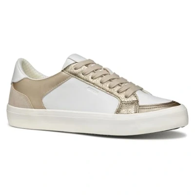 Image of Geox Women&#039;s D EMMELENY E Sneaker, White/Lt Gold, 6 UK