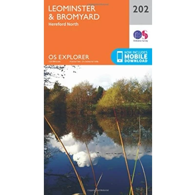Image of Leominster &amp; Bromyard Map Hereford North Ordnance Survey OS Explorer 202 England Walks Hiking Maps Adventure