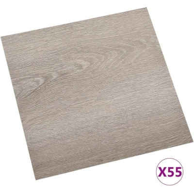 Image of vidaXL Self adhesive Flooring Planks 55 pcs PVC 5.11 m² Taupe